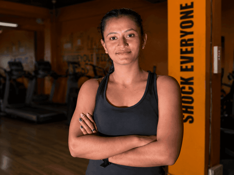 Basaka Chakraborty, trainer at Healthify women’s gym in Sri Vijaya Puram